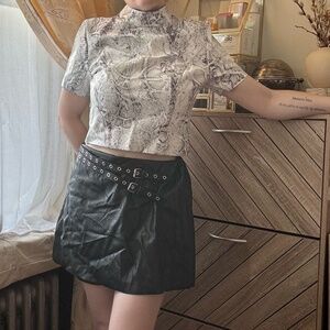 NWT Steve Madden Snake Skin Bodycon Top